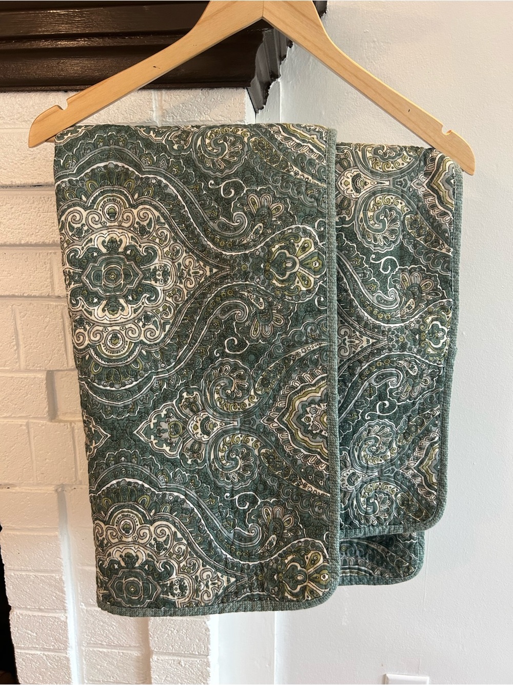 Tommy Bahama Green Paisley Decorative Pillow Shams